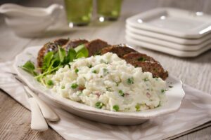 Baby Reds® Mashed Potatoes & Peas with Spring Meatloaf