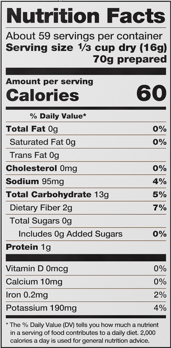 Shredded Hash Brown Nutrition Facts
