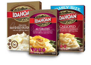 A compilation of Idahoan product cartons