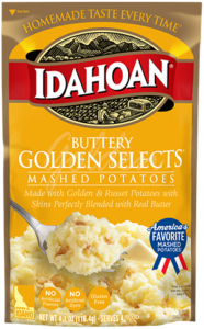 Idahoan Buttery Golden Selects Mashed Potatoes 4oz Pouch