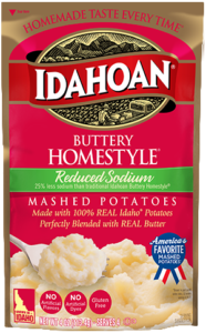 Idahoan Buttery Homestyle Reduced Sodium Mashed Potatoes 4oz Pouch