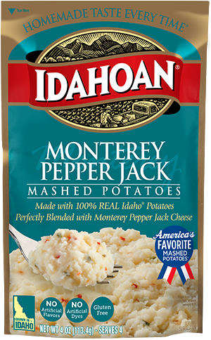 Idahoan Monterey Pepper Jack Mashed Potatoes 4oz Pouch