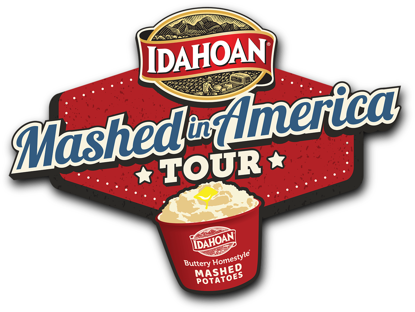 Idahoan Mashed in America Tour Logo