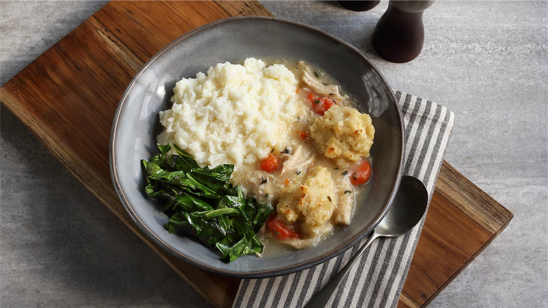 Chicken and Dumplings with Idahoan® Buttery Homestyle Mashed Potatoes