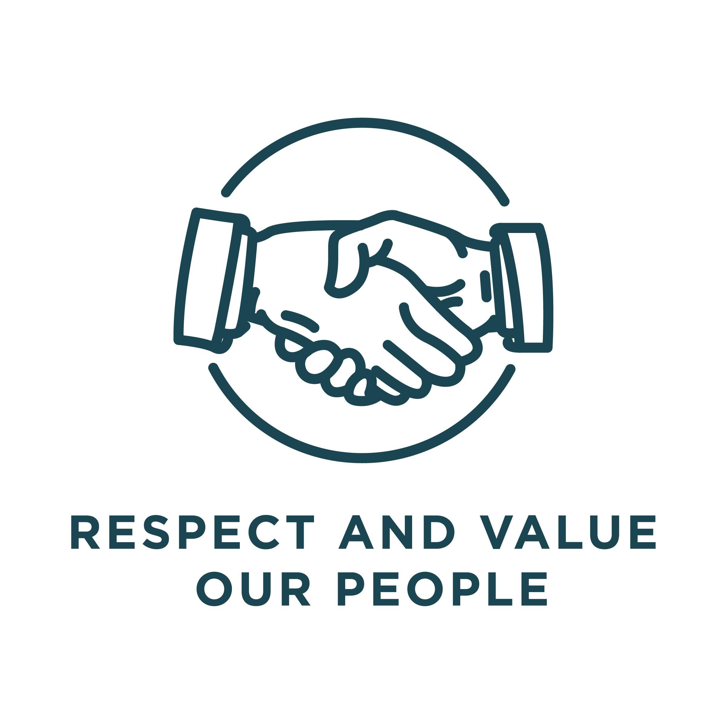Respect and value our people logo