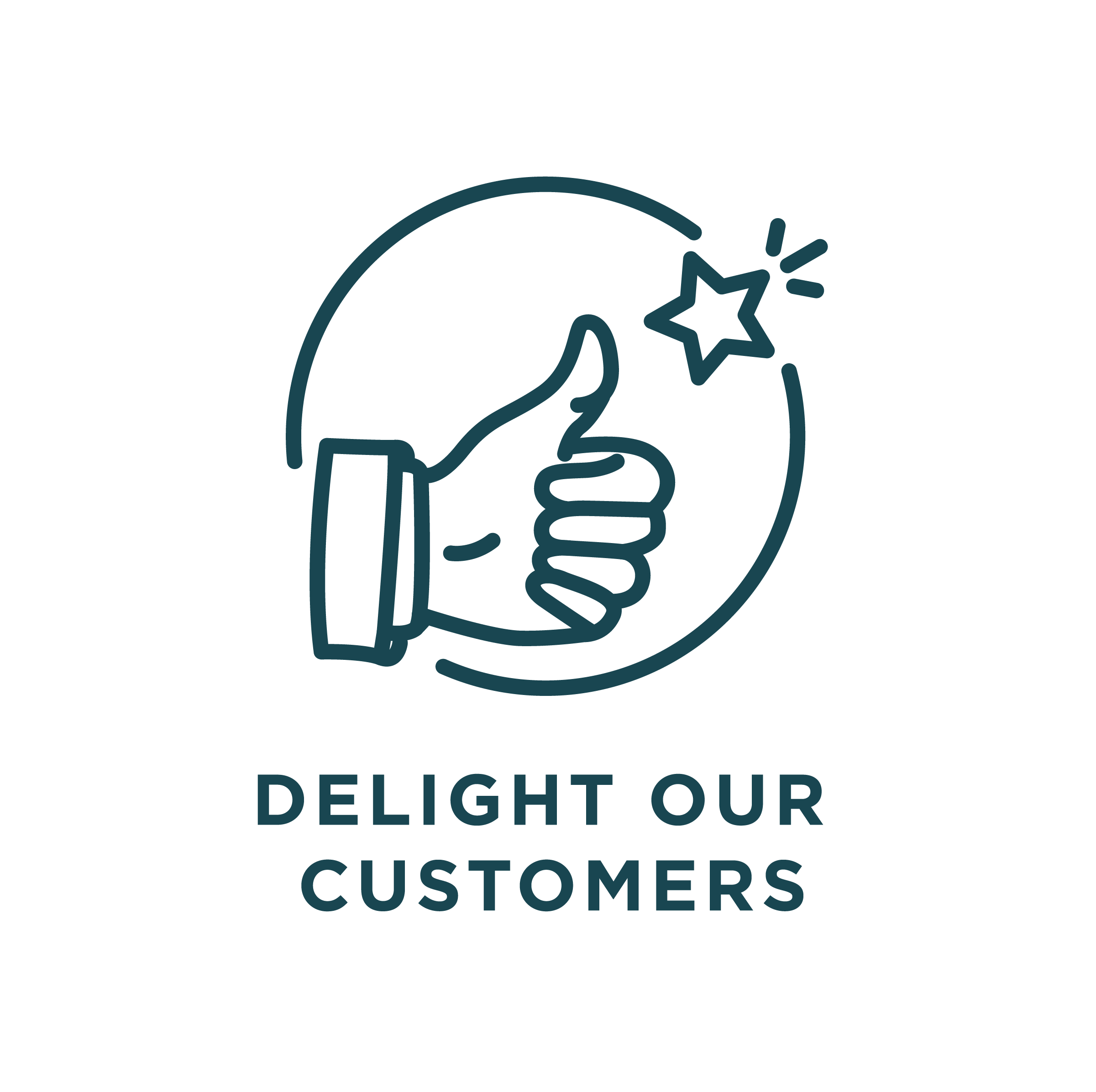 Delight our customers logo