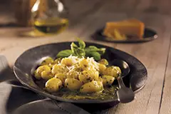 Gnocchi on a plate